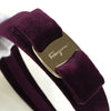 サルバトーレ フェラガモ ヴァラ リボン ベロア カチューシャ パープル