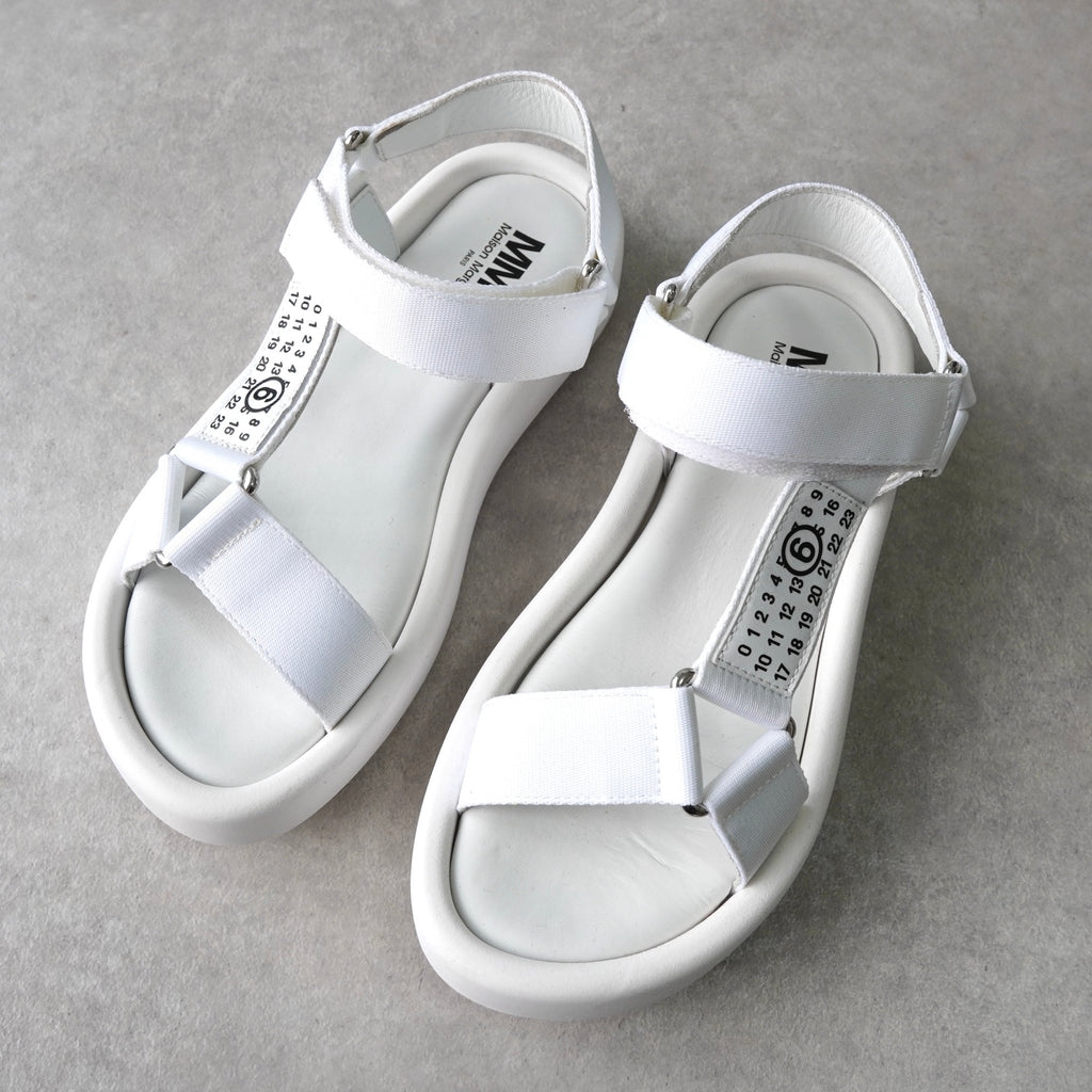 エムエムシックス メゾン マルジェラ プラットフォーム サンダル ホワイト サイズ38 / 約24.0cm
