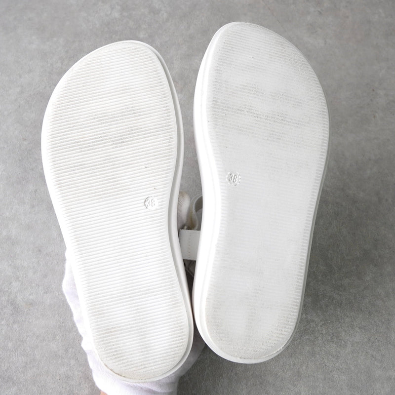 エムエムシックス メゾン マルジェラ プラットフォーム サンダル ホワイト サイズ38 / 約24.0cm - NEWSED