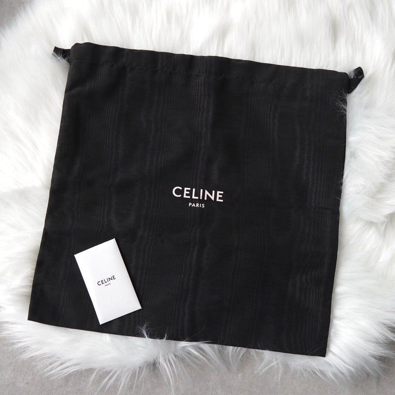 セリーヌ トリオンフ ウェッジソール レザー ブーツ 38 ブラック 保存袋 箱付き - NEWSED