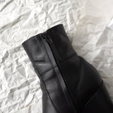 セリーヌ トリオンフ ウェッジソール レザー ブーツ 38 ブラック 保存袋 箱付き - NEWSED