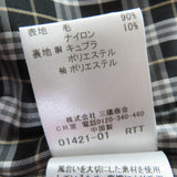 バーバリーブルーレーベル ロゴボタン 裏地チェック柄 コート ブラック 38 レディース - NEWSED