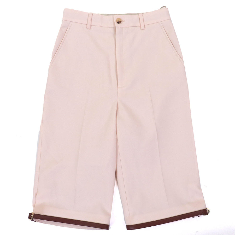 グッチ バミューダパンツ 裾ベルトデザイン ショートパンツ ピンクベージュ 38 レディース - NEWSED