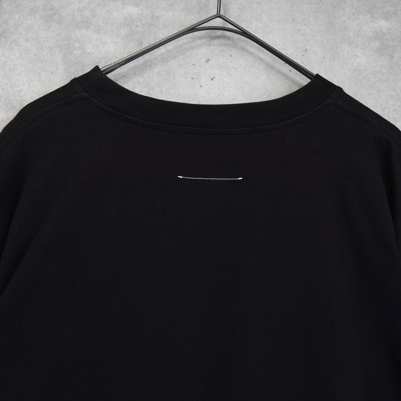 エムエムシックス メゾン マルジェラ ナンバーロゴ Tシャツ ブラック
