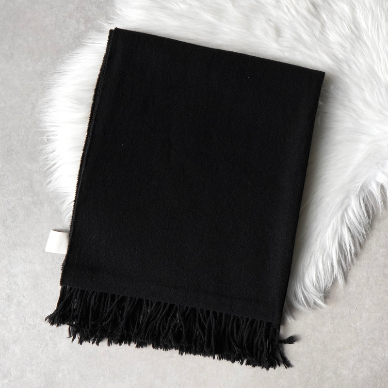 アクネ ストゥディオズ ロゴ ウール ストール マフラー ブラック