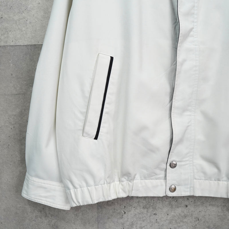 イヴ サンローラン ヴィンテージ YSLロゴ ブルゾン ジャケット ホワイト / ネイビー