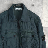 ストーンアイランド コンパスバッジ ガーメントダイ マイクロヤーンコットン 中綿ジャケット ブルー メンズ