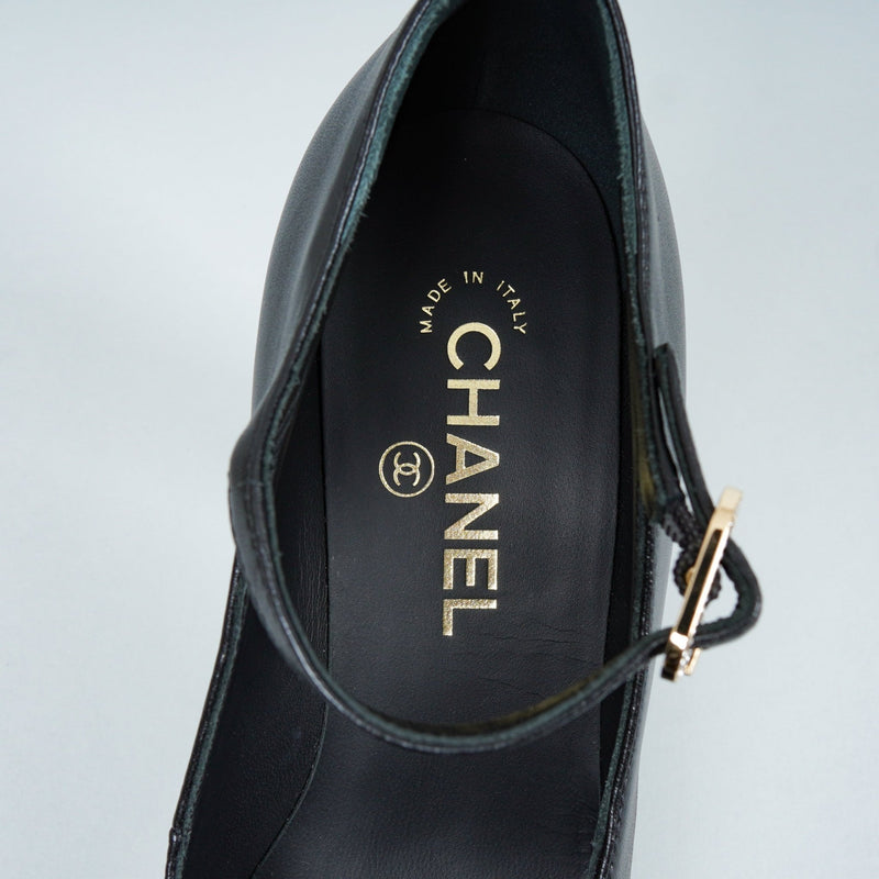 シャネル メリージェーン ココマーク プラットフォームパンプス ブラック 38C / 24.0cm〜24.5cm - NEWSED