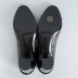 シャネル メリージェーン チェーン & パール アンクルストラップ チャンキーヒール パンプス ブラック38C / 24.0cm〜24.5cm - NEWSED