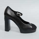 シャネル メリージェーン ココマーク プラットフォームパンプス ブラック 38C / 24.0cm〜24.5cm - NEWSED