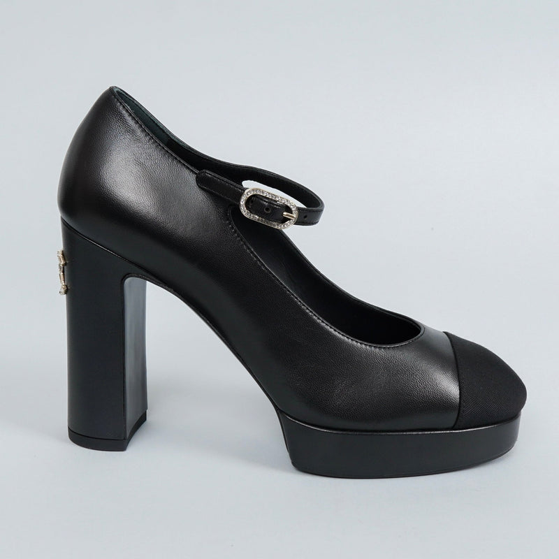 シャネル メリージェーン ココマーク プラットフォームパンプス ブラック 38C / 24.0cm〜24.5cm - NEWSED