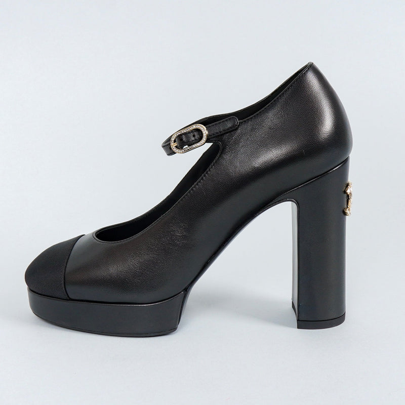 シャネル メリージェーン ココマーク プラットフォームパンプス ブラック 38C / 24.0cm〜24.5cm - NEWSED