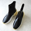 エムエムシックス メゾン マルジェラ レザー 厚底 サイドゴア ブーツ ショートブーツ ブラック サイズ39