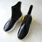 エムエムシックス メゾン マルジェラ レザー 厚底 サイドゴア ブーツ ショートブーツ ブラック サイズ39 - NEWSED