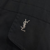 Yves Saint Laurent 1990 年代复古 YSL 徽标刺绣尼龙夹克 黑色