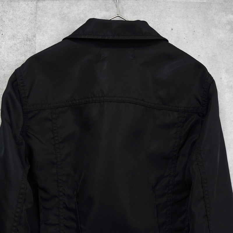 トリコ コムデギャルソン 2002年製 光沢 トラッカージャケット ブラック