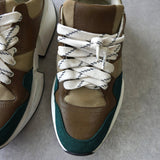 エムエムシックス メゾンマルジェラ レザー スエード 厚底 ダッドスニーカー ブルー / グレー サイズ39.5 - NEWSED