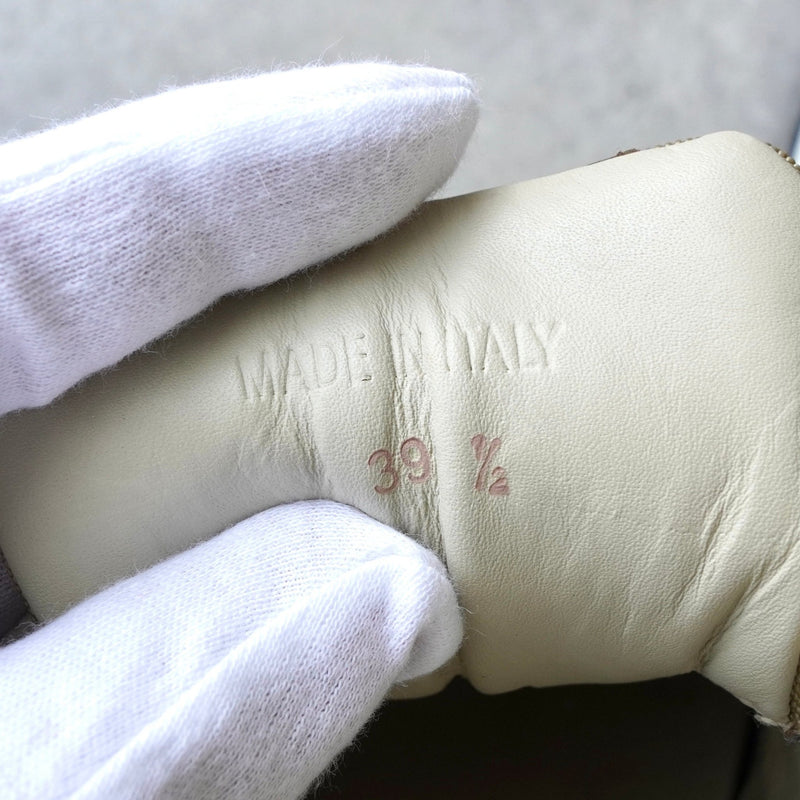 エムエムシックス メゾンマルジェラ レザー スエード 厚底 ダッドスニーカー ブルー / グレー サイズ39.5 - NEWSED