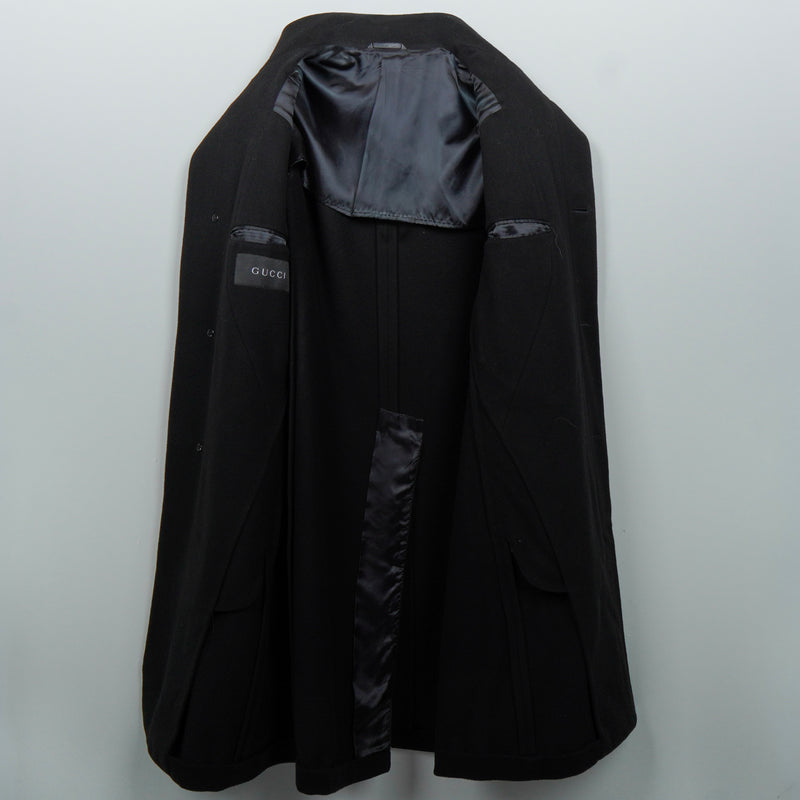 グッチ チェスターコート ウールコート ブラック