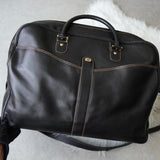 Dunhill Leather 2-Way Boston Bag in Black