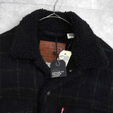 リーバイス チェック柄 ボア裏地 ウールジャケット ブラック / グリーン タグ付き未使用品