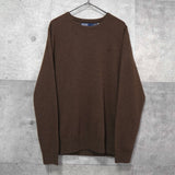 ポロ ラルフローレン スモールポニー ウール ニット ブラウン