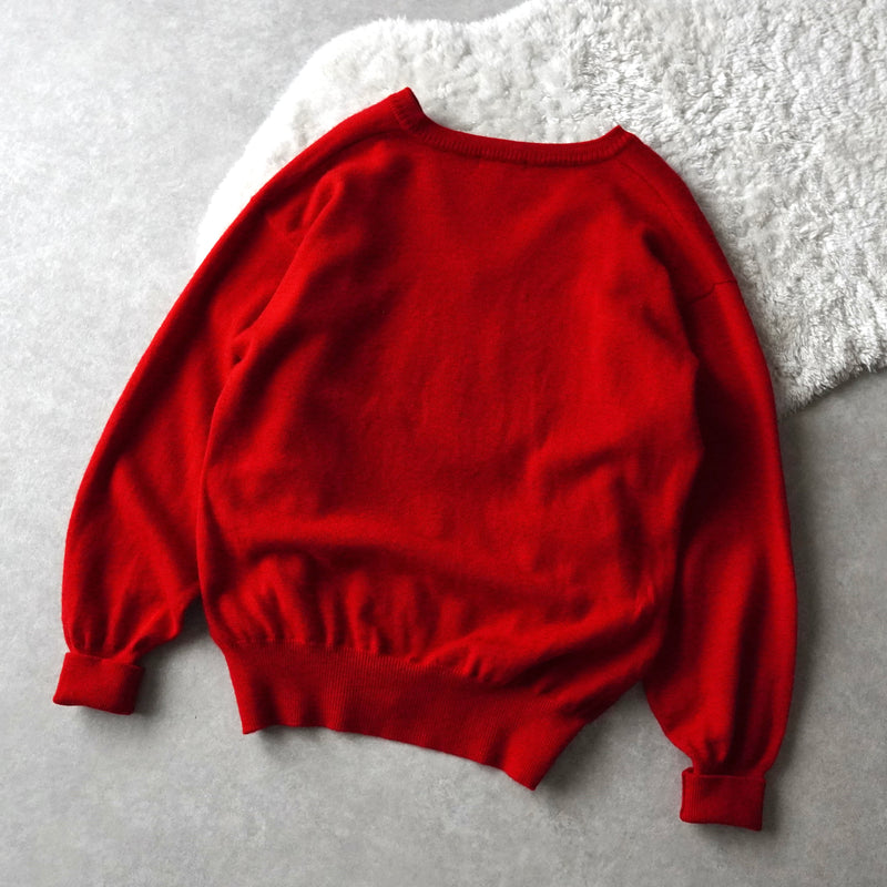 90's｜Logo V-neck Wool Sweater