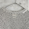 ヨーク MESHED KNIT CREWNECK メッシュ ニット グレージュ