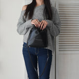 エムエムシックス メゾン マルジェラ レザー ジャパニーズバッグ クロスボディ ショルダーバッグ ブラック