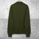 バーバリー ホースロゴ ハーフジップ ニット カーキ