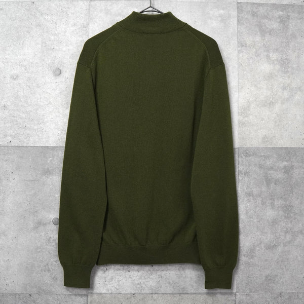 バーバリー ホースロゴ ハーフジップ ニット カーキ