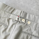 トムブラウン シルク混紡 サイドライン スラックス ライトグレー タグ付き未使用品