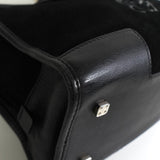 ロエベ アマソナ28 スエード / レザー ハンドバッグ ブラック