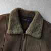 イヴサンローラン ヴィンテージ YSLロゴ ボタン ムートン ジャケット ブラウン