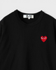 プレイ コム デ ギャルソン ハートロゴ Tシャツ ブラック L レディース