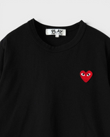 プレイ コム デ ギャルソン ハートロゴ Tシャツ ブラック L レディース