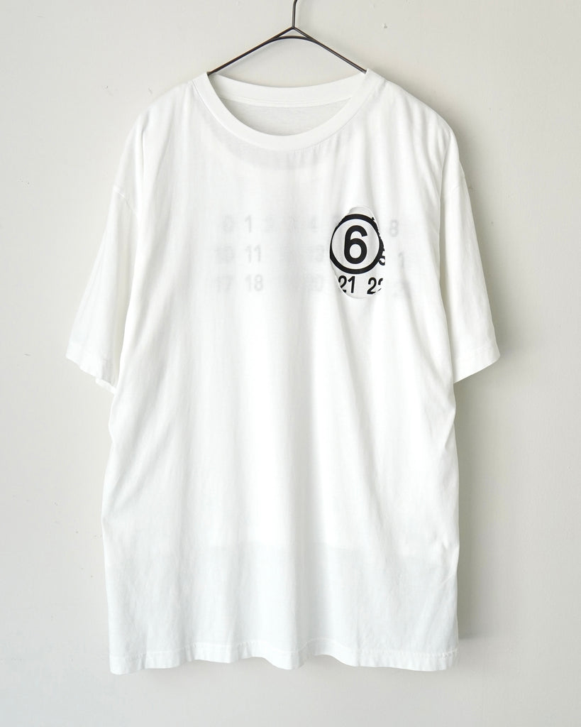 エムエムシックス メゾン マルジェラ フェイクレイヤード ホール Tシャツ ホワイト XS メンズ レディース