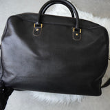 Dunhill Leather 2-Way Boston Bag in Black