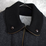 Rib Neck Wool Jacket
