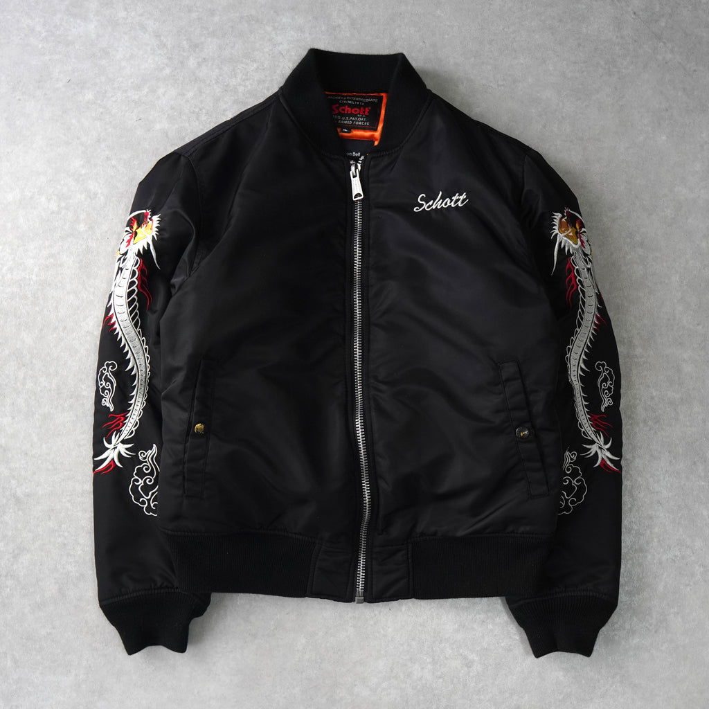 Schott × ANDERSSON BELL ショット × アンダースンベル 中綿 スカジャン MA-1 ボンバージャケット ブラック