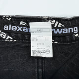 アレキサンダー ワン ロゴ 総柄 デニム ブラック レディース