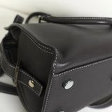 サンローラン ベイビーカバス レザー 2way ハンドバッグ ショルダーバッグ グレー