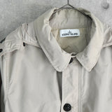 ストーンアイランド コンパスバッジ ステンカラーコート ベージュ メンズ