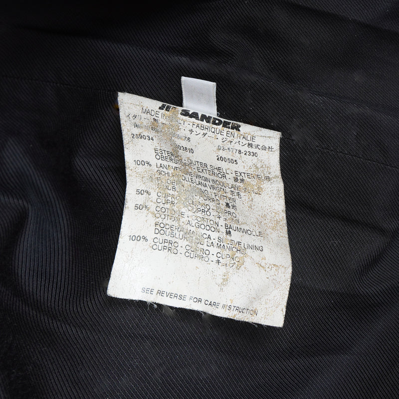 ジルサンダー チェスターコート ウールコート ブラック レディース