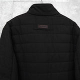 バブアー スエード切り替え キルティングジャケット ブラック