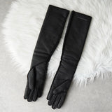 エムエムシックス メゾンマルジェラ ロング レザー 手袋 グローブ ブラック メンズ タグ付き未使用品