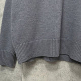 アミパリ アミ パリス ハートロゴ タートルネック ニット グレー