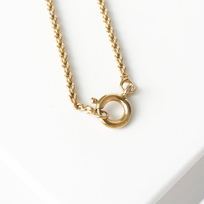 クレージュ ヴィンテージ ツイスト ロゴ ネックレス GP ゴールド