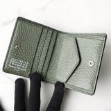 メゾン マルジェラ 四つタグ レザー 二つ折り財布 コンパクトウォレット カーキ 箱付き