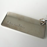 クリスチャン ディオール プレート チャーム キーリング キーホルダー シルバー / ブルー